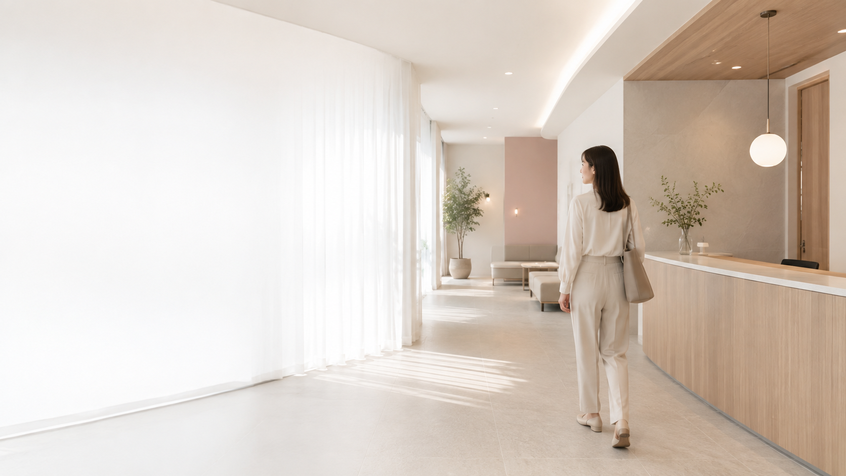MINE WOMEN'S CLINICの明るい院内